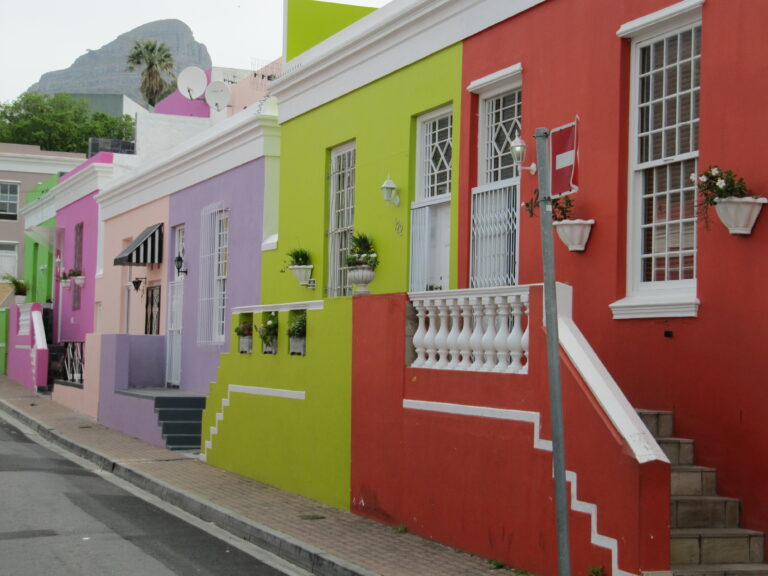 Kapstadt Bunte Häuser im Bo Kaap Malay Quarter