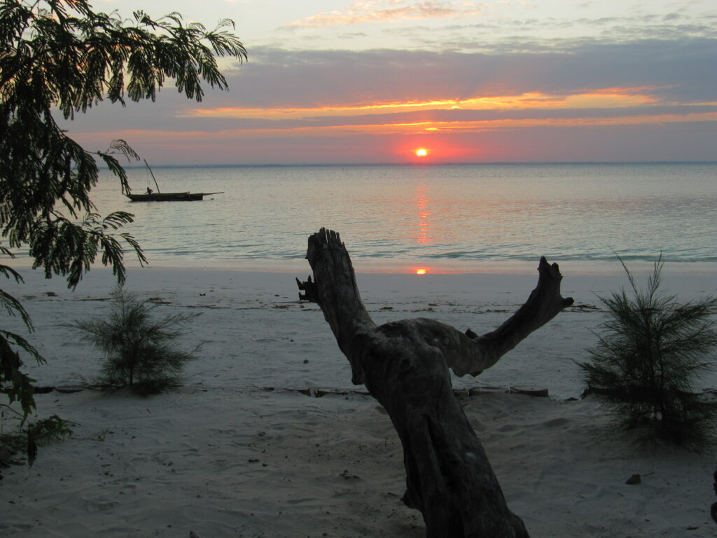 ansibar Strand im Sonnenuntergang