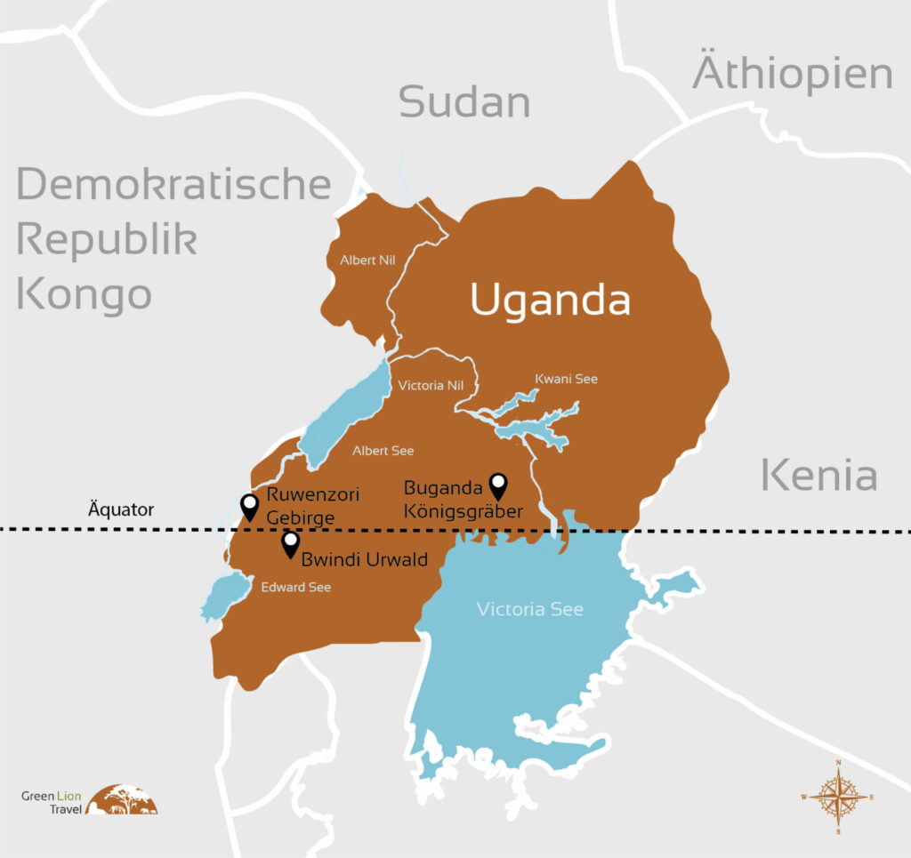 Uganda UNESCO Karte