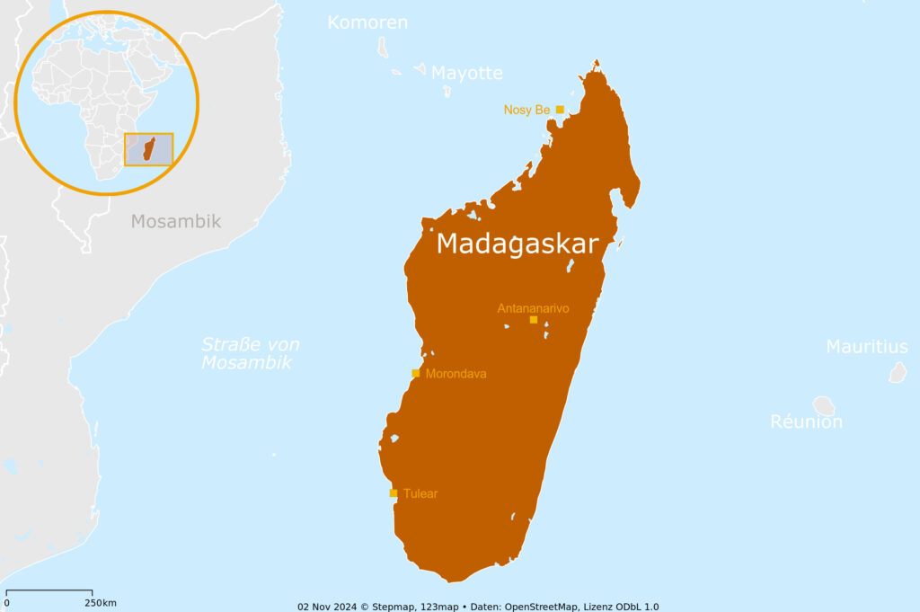 Madagaskar Karte